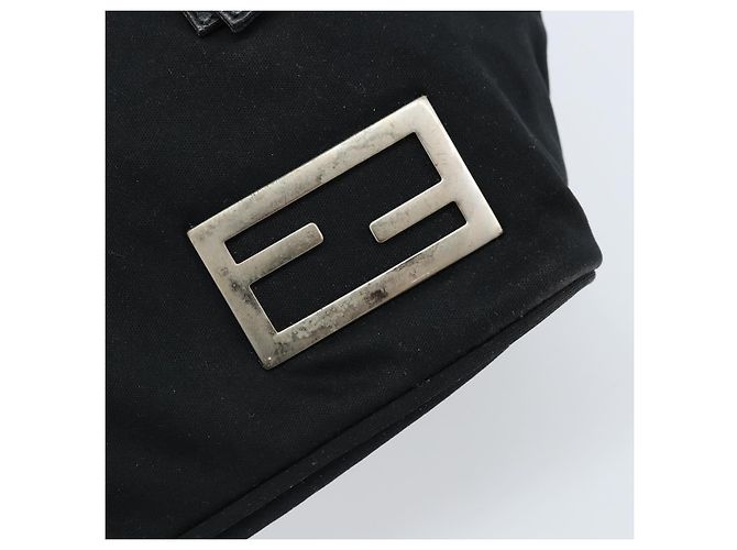 FENDI Hand Bag Nylon Black Silver - vista 17