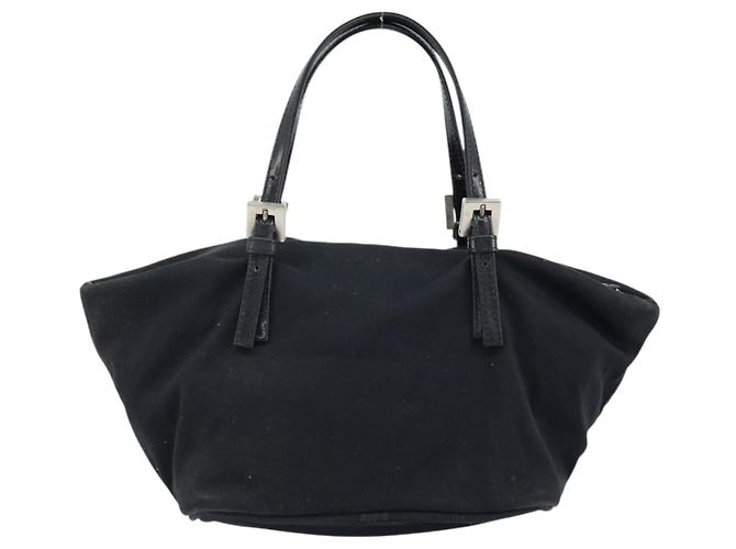 FENDI Hand Bag Nylon Black Silver - vista 2