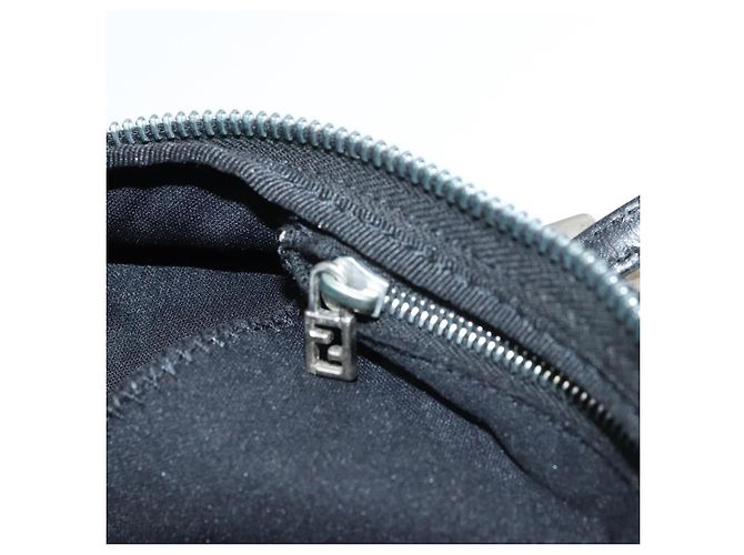 FENDI Hand Bag Nylon Black Silver - vista 22