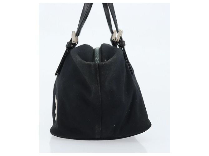 FENDI Hand Bag Nylon Black Silver - vista 3
