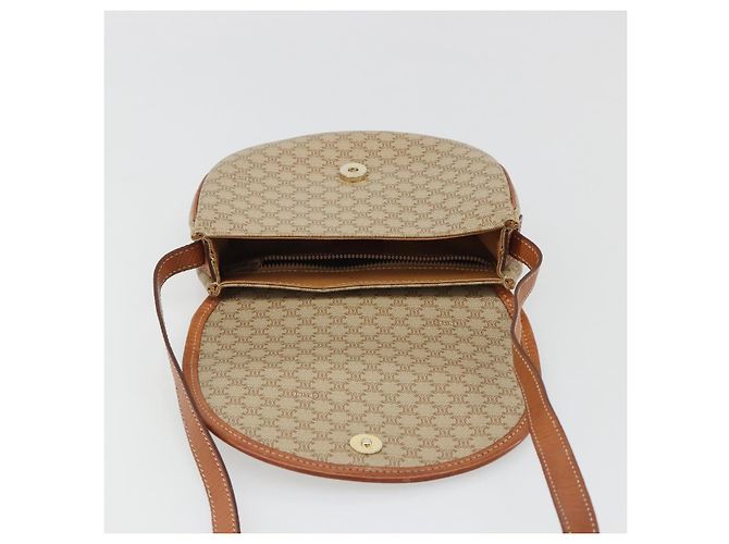 Céline CELINE Macadam Canvas Shoulder Bag PVC Beige Gold - vista 9