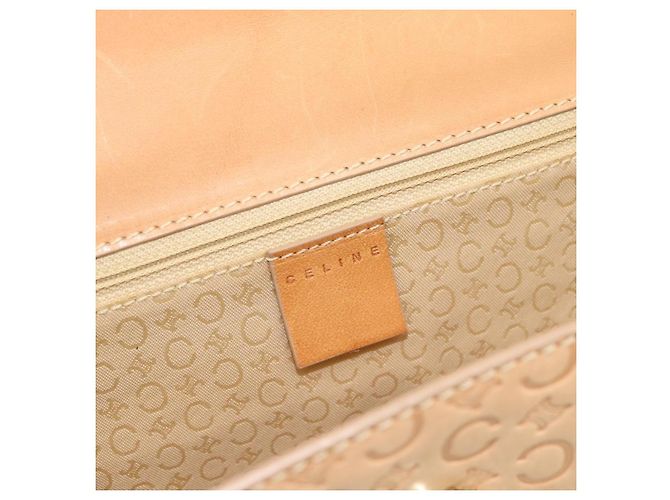 Céline CELINE C Macadam Canvas Hand Bag Leather Beige Gold - vista 15