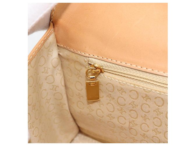 Céline CELINE C Macadam Canvas Hand Bag Leather Beige Gold - vista 19