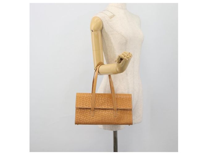 Céline CELINE C Macadam Canvas Hand Bag Leather Beige Gold - vista 22