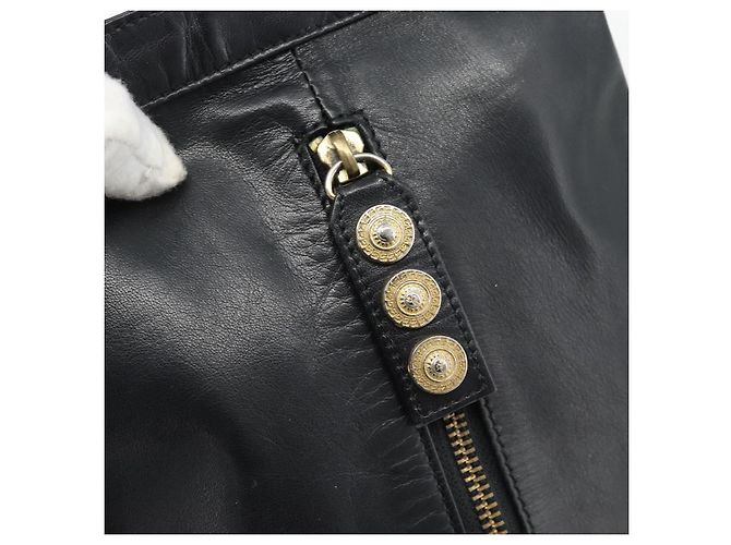 Gianni Versace Rucksack Leder Schwarz Gold - Ansicht 16