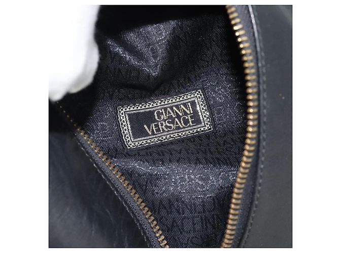 Gianni Versace Rucksack Leder Schwarz Gold - Ansicht 17