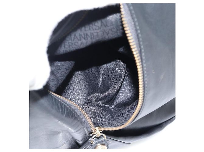Gianni Versace Rucksack Leder Schwarz Gold - Ansicht 18