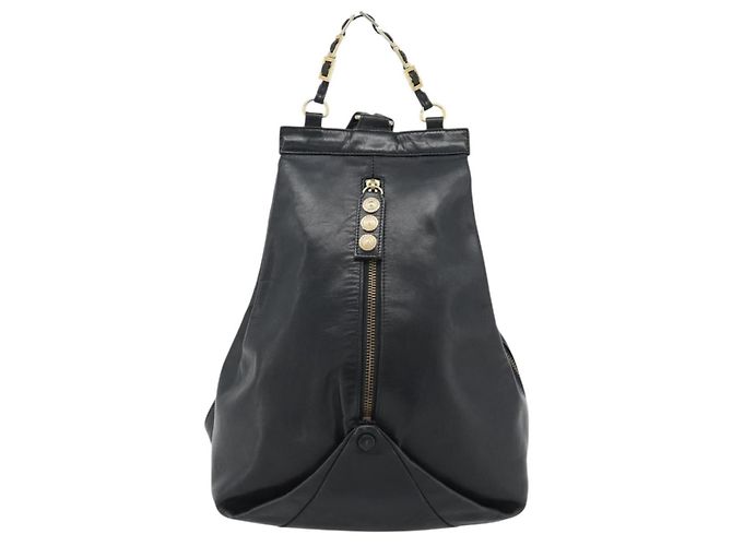 Gianni Versace Rucksack Leder Schwarz Gold - Ansicht 2