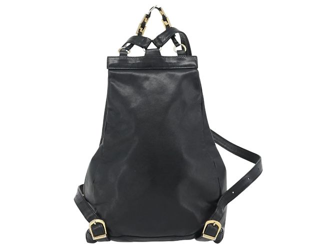 Gianni Versace Rucksack Leder Schwarz Gold - Ansicht 3