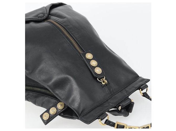 Gianni Versace Rucksack Leder Schwarz Gold - Ansicht 6