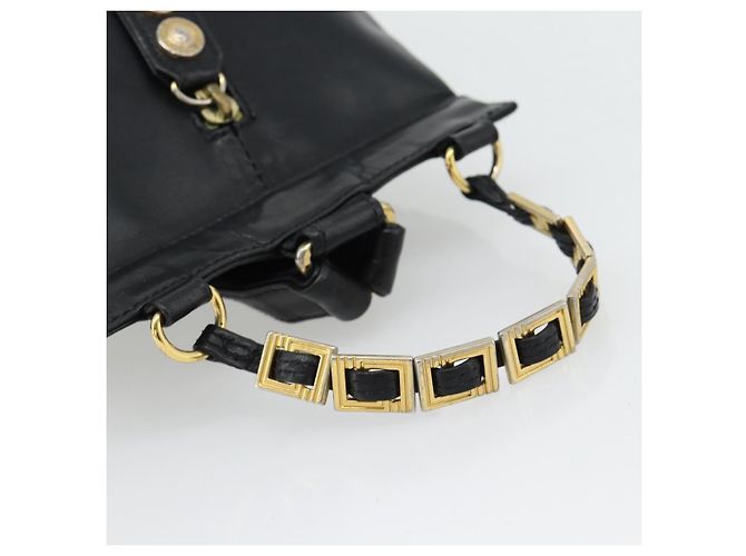 Gianni Versace Rucksack Leder Schwarz Gold - Ansicht 7