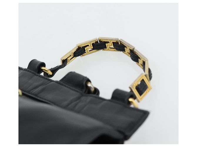 Gianni Versace Rucksack Leder Schwarz Gold - Ansicht 8