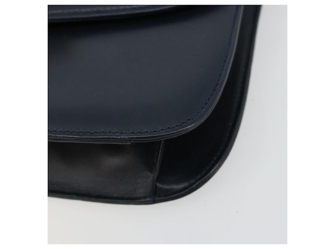 GUCCI Bamboo Chain Shoulder Bag Leather Navy Gold - vista 10