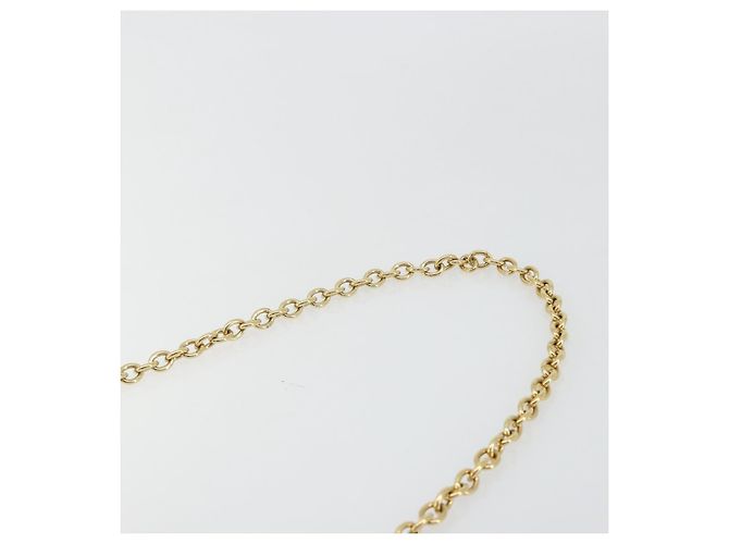 GUCCI Bamboo Chain Shoulder Bag Leather Navy Gold - vista 8