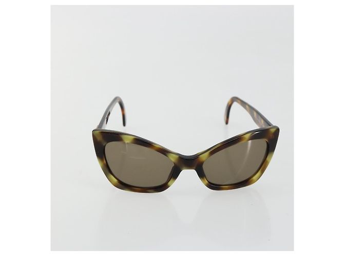CHANEL Sunglasses plastic Brown CC - vista 2