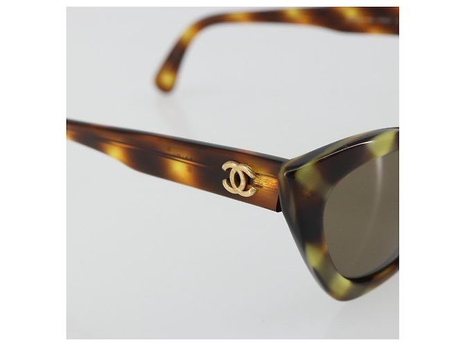 CHANEL Sunglasses plastic Brown CC - vista 8