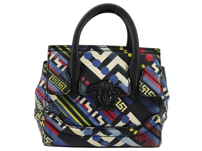 Gianni Versace Hand Bag Leather 2way Multicolor Silver - vista 2