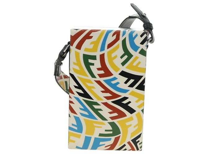 FENDI Zucca Canvas Vertigo Shoulder Bag PVC Multicolor Silver - vista 13