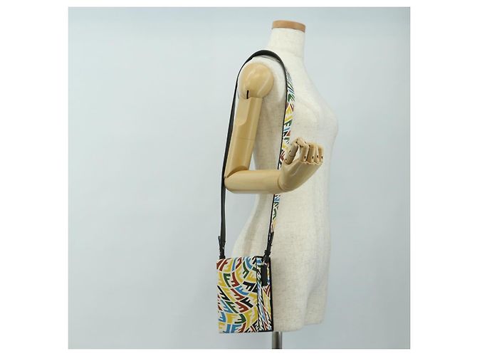 FENDI Zucca Canvas Vertigo Shoulder Bag PVC Multicolor Silver - vista 24