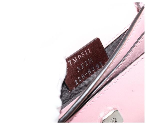 FENDI Shoulder Pouch Leather Pink Silver - vista 12