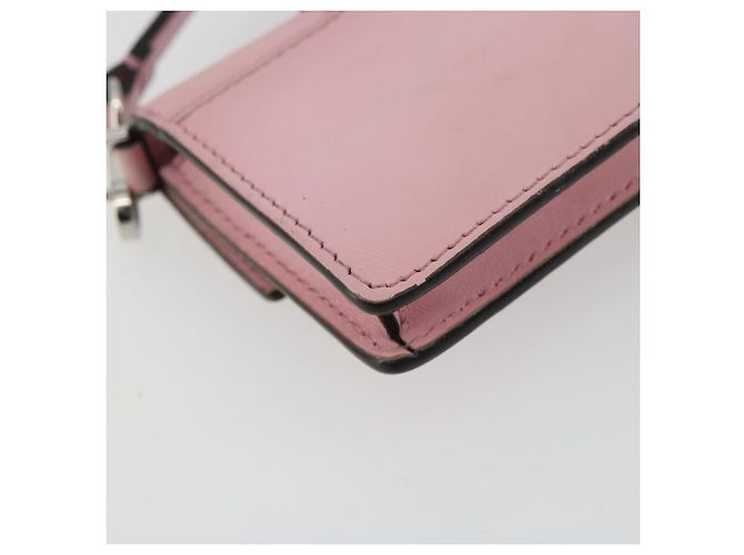 FENDI Shoulder Pouch Leather Pink Silver - vista 16