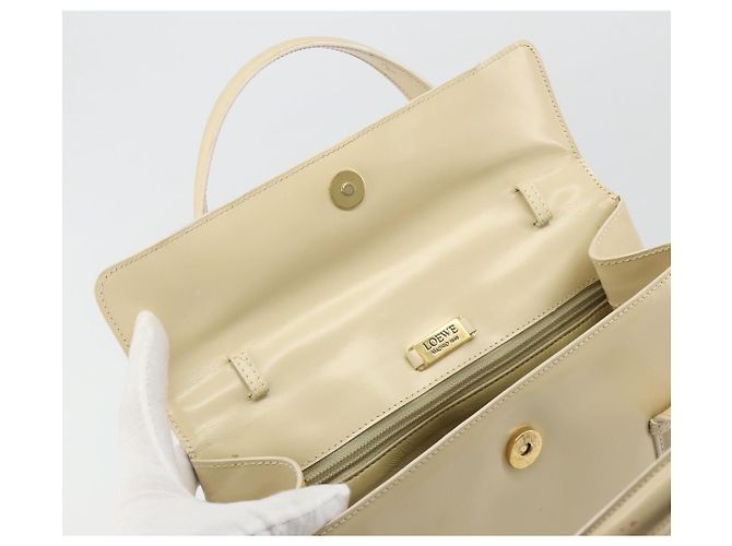 LOEWE Handtasche Leder 2way Elfenbein Gold - Ansicht 10
