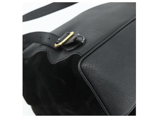 GUCCI Bamboo Backpack Suede Leather Black Gold - vista 15