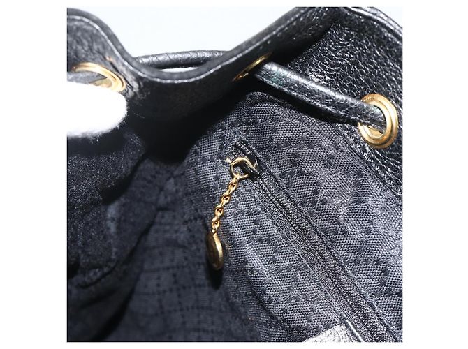 GUCCI Bamboo Backpack Suede Leather Black Gold - vista 22