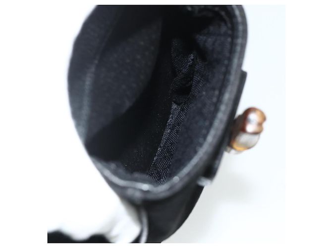 GUCCI Bamboo Backpack Suede Leather Black Gold - vista 24