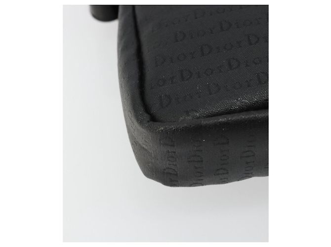 Christian Dior Shoulder Bag Coated Canvas Black Silver - vista 11