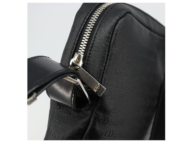 Christian Dior Shoulder Bag Coated Canvas Black Silver - vista 16