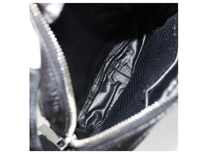 Christian Dior Shoulder Bag Coated Canvas Black Silver - vista 17