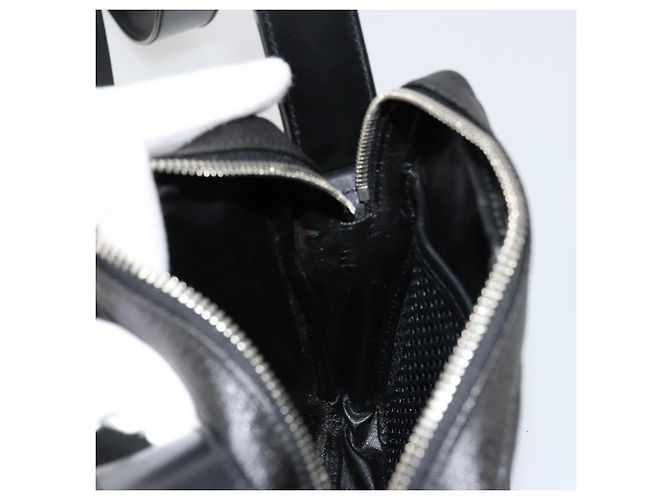 Christian Dior Shoulder Bag Coated Canvas Black Silver - vista 18
