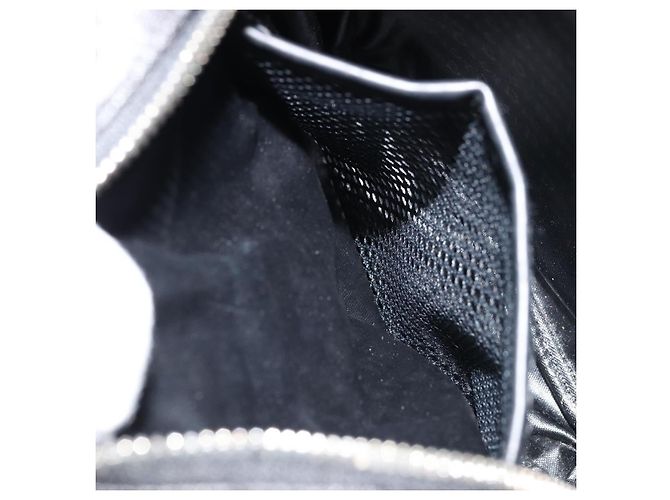 Christian Dior Shoulder Bag Coated Canvas Black Silver - vista 20