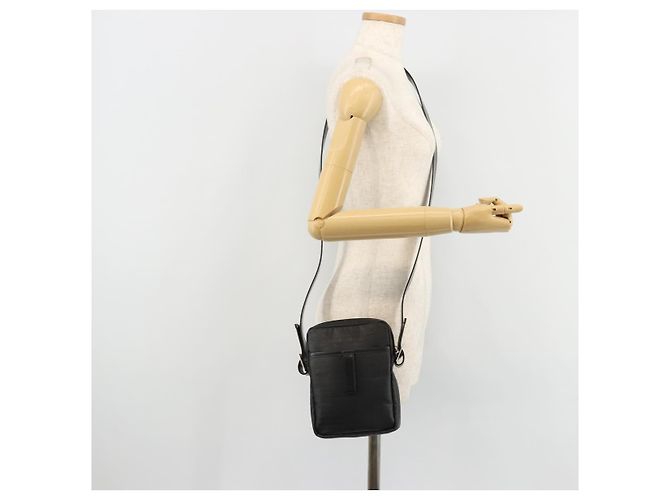 Christian Dior Shoulder Bag Coated Canvas Black Silver - vista 23