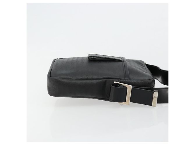 Christian Dior Shoulder Bag Coated Canvas Black Silver - vista 4
