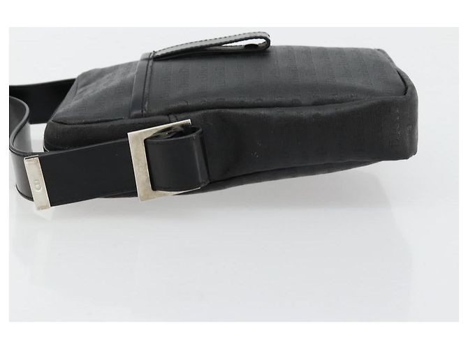Christian Dior Shoulder Bag Coated Canvas Black Silver - vista 5