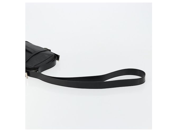 Christian Dior Shoulder Bag Coated Canvas Black Silver - vista 7