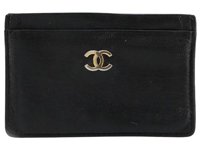 CHANEL Card Case Leather Black CC - vista 13