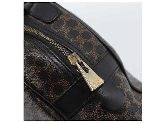 Céline CELINE Macadam Canvas Hand Bag PVC Leather Black Gold - vista 14