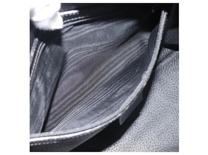 Céline CELINE Macadam Canvas Hand Bag PVC Leather Black Gold - vista 20