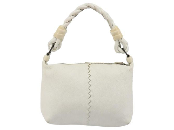 BOTTEGA VENETA Hand Bag Leather White Silver - vista 2