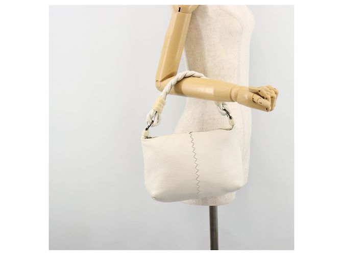 BOTTEGA VENETA Hand Bag Leather White Silver - vista 20