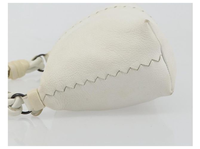 BOTTEGA VENETA Hand Bag Leather White Silver - vista 4