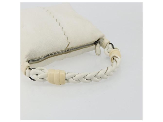BOTTEGA VENETA Hand Bag Leather White Silver - vista 7