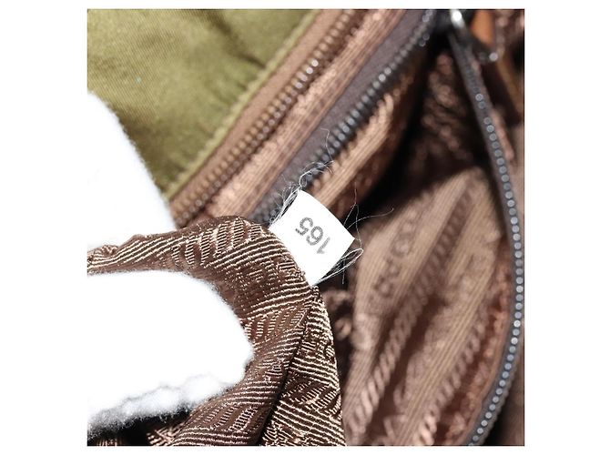 PRADA Tote Bag Nylon Green Silver - vista 11