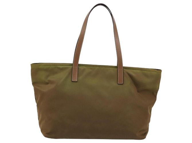 PRADA Tote Bag Nylon Green Silver - vista 2