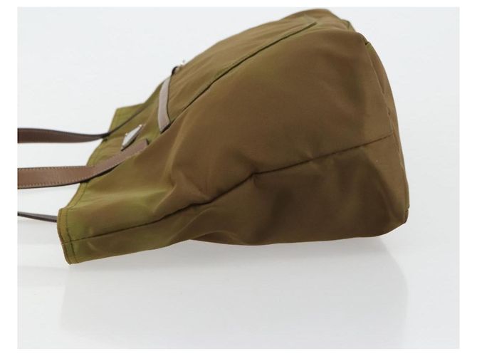 PRADA Tote Bag Nylon Green Silver - vista 4