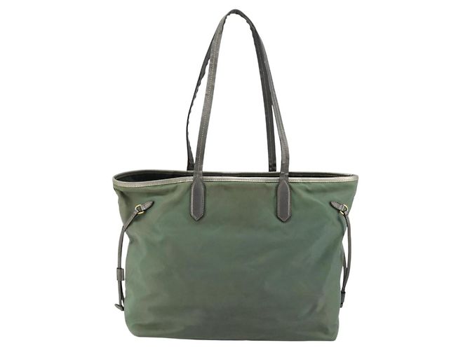 PRADA Tote Bag Nylon Grün Gold - Ansicht 2