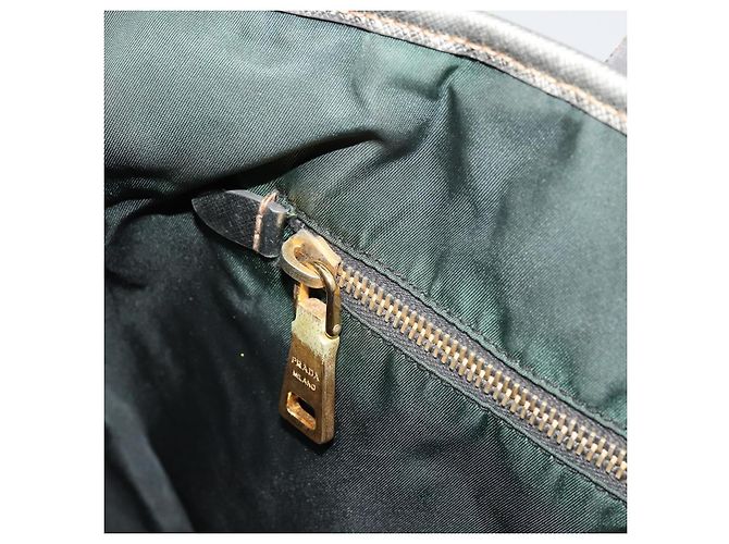 PRADA Tote Bag Nylon Grün Gold - Ansicht 21